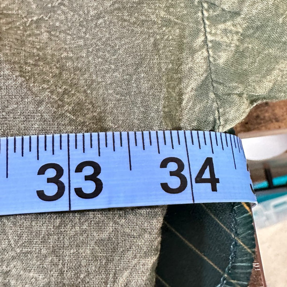 Kyla Seo Karyn Boxy Top Embroidered Floral Oversized Olive Green Women Small - Picture 5 of 6